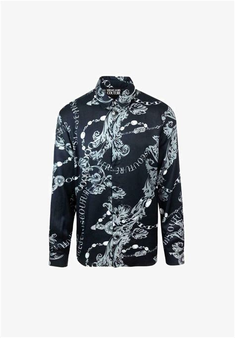 chemise bianca stampa versace